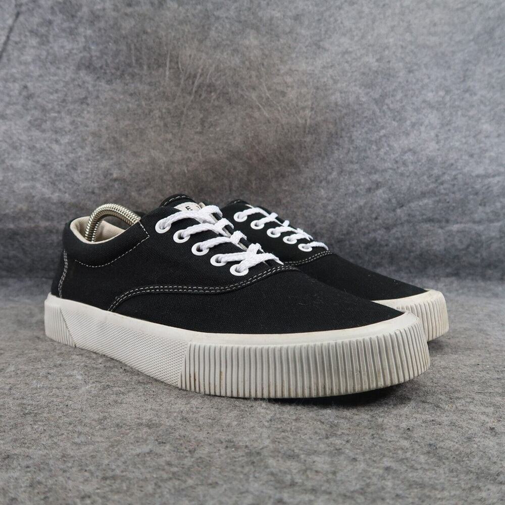 H&M Shoes Mens 7.5 Sneakers Lifestyle Low Profile Trainers Lace Up Casual Black